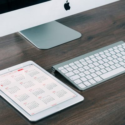 Desk ipad and calendar
